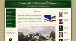 Desktop Screenshot of leonardismemorialhome.com